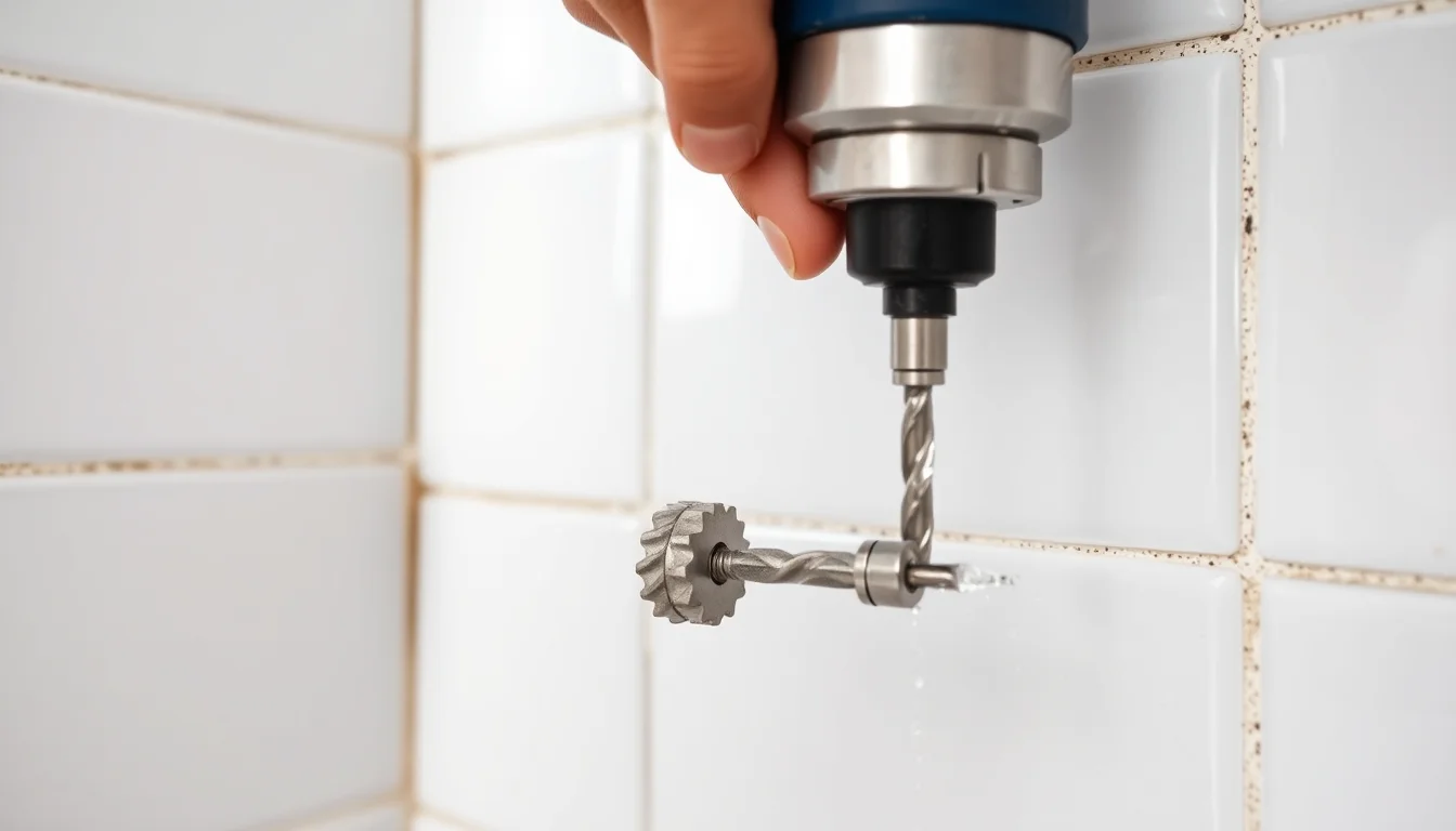 Cheville pour fixer dans du carrelage