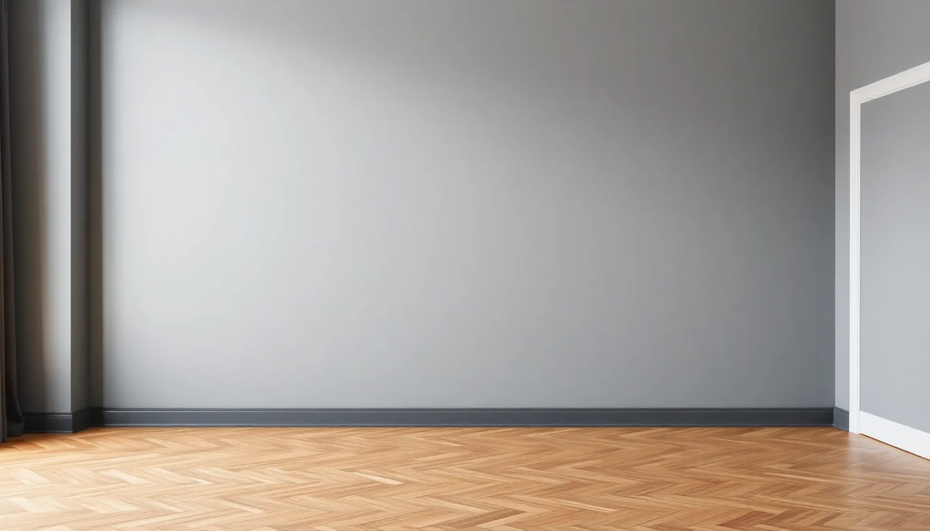 Différentes couleurs de plinthes dans un intérieur